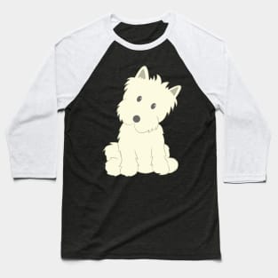 Cute Fluffy Dog Design Baseball T-Shirt